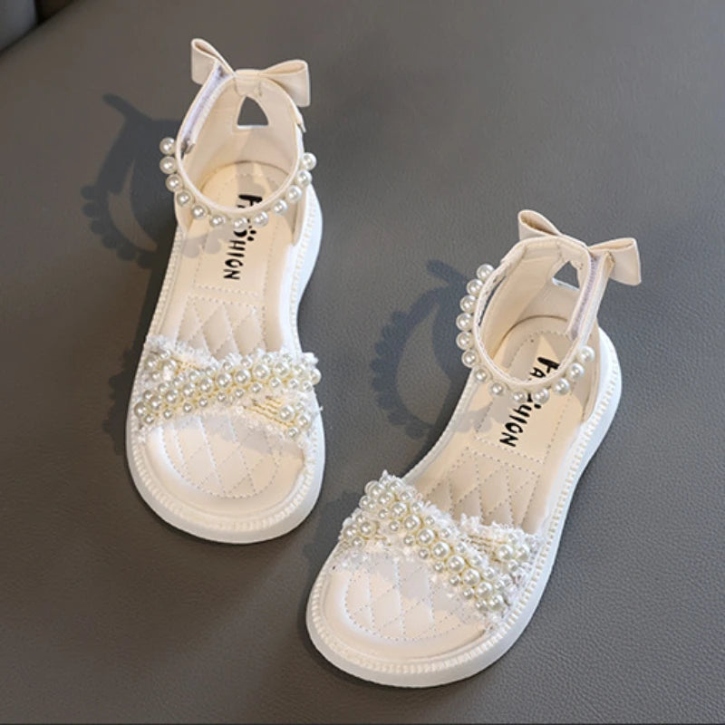 Children's Sandals Girls Princess Casual Bow Tie Roman Sandals Fashion