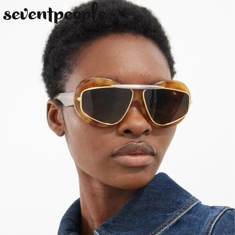 Sunglasses Women Brand Designer Fashion Oval Sunglasses