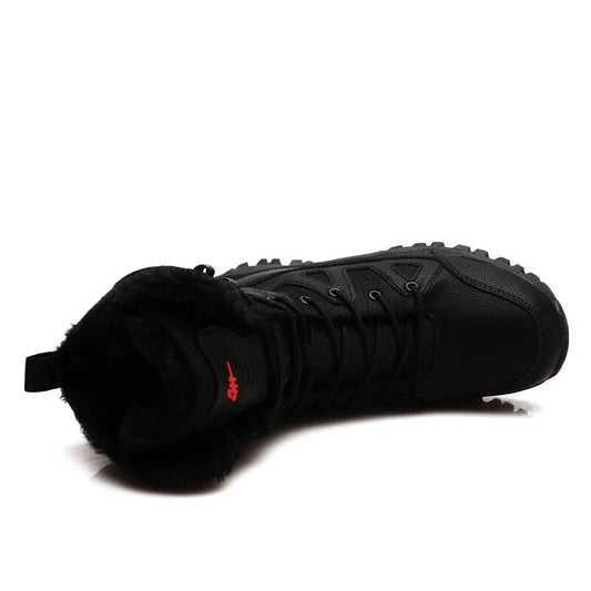 Outdoor Men's Mountaineering Boots Plush Warm Men's Snow Boots tactical combat boots