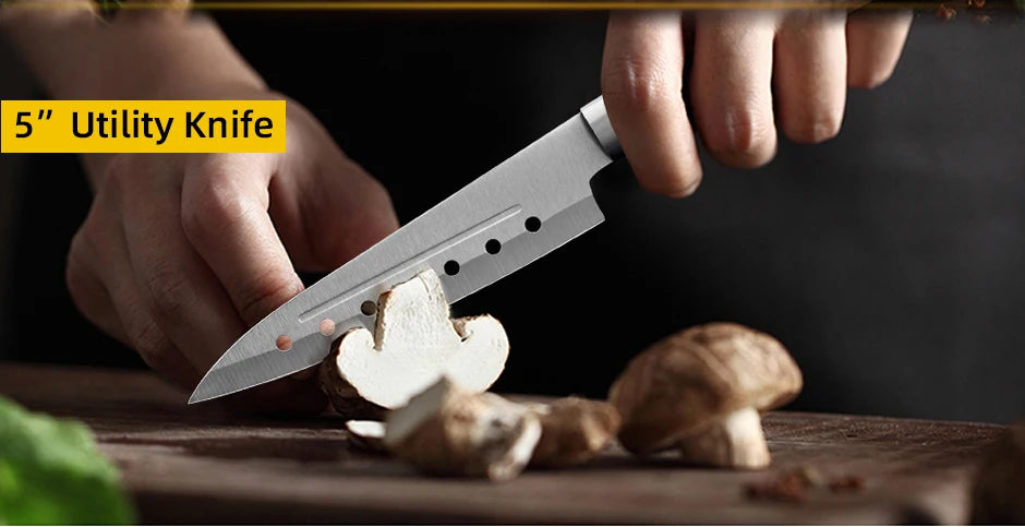 Kitchen Knife 5 7 8 Inch 3CR13 420C High Carbon Stainless Steel Utility Slicing Fruit