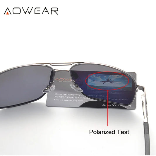 AOWEAR Retro Polarized Sunglasses for Men Women Driving UV400 Vintage Sun Glasses Unisex Mirror Eyewear with Case