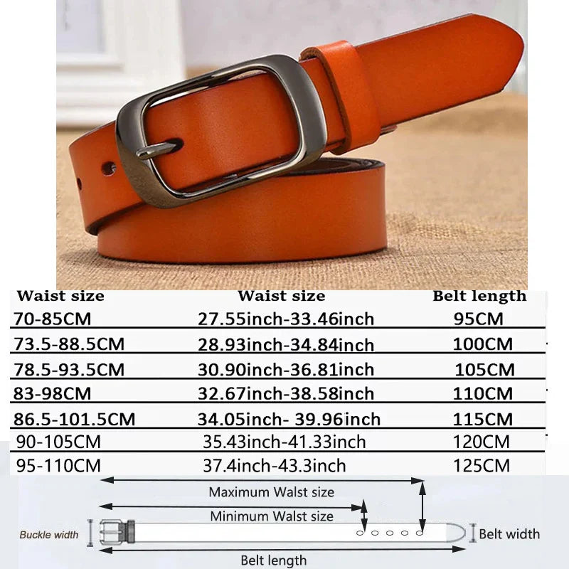 Women's strap casual all-match Women brief genuine leather belt women strap pure color belts Top quality jeans belt WH001
