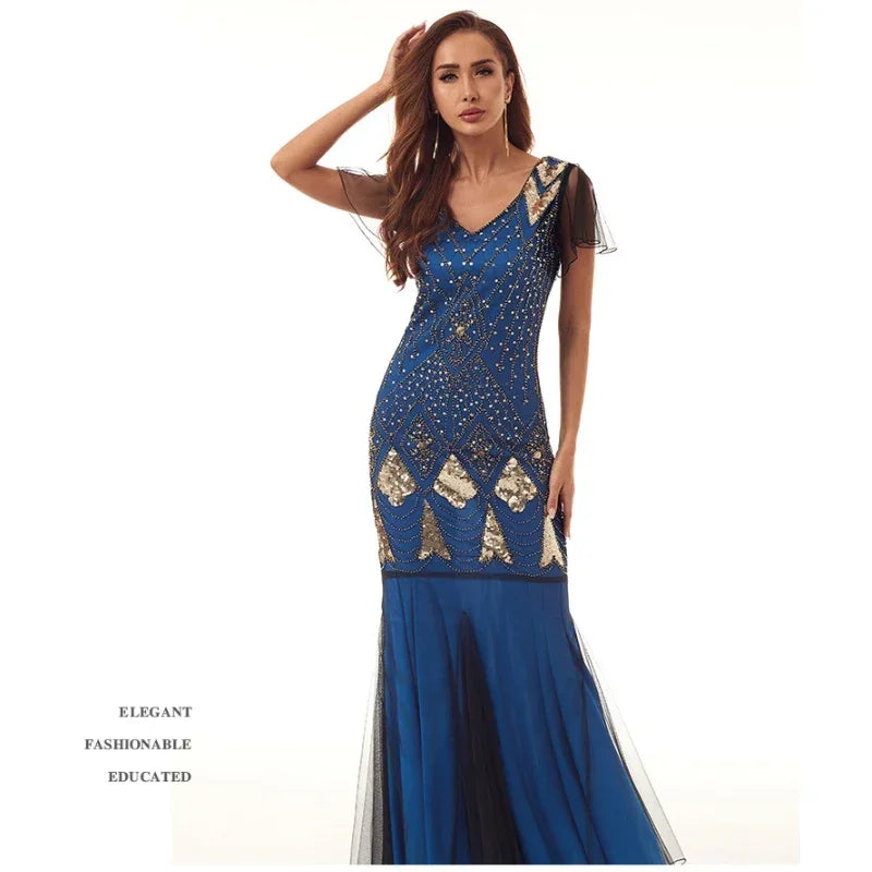 Prom Dress: Banquet Party Evening Dress Ladies Gatsby Dress