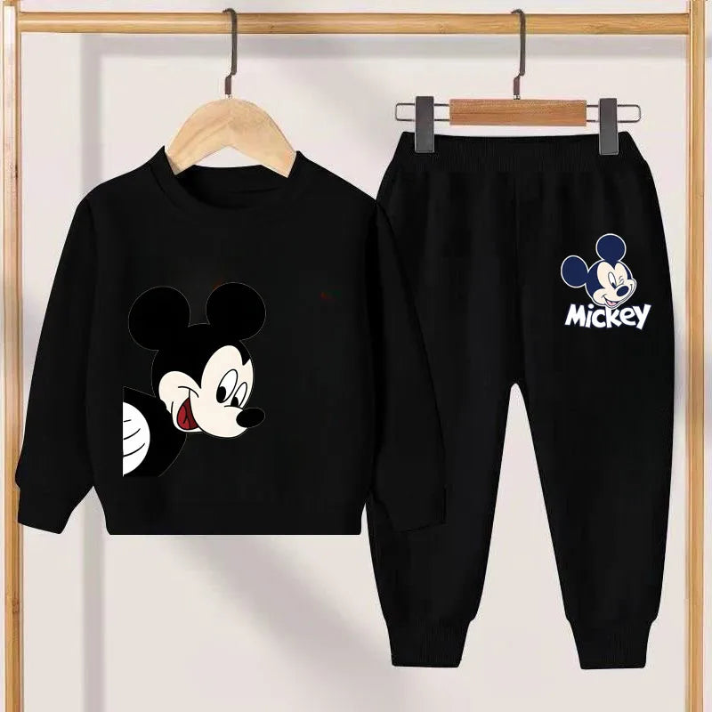 Disney Autumn New Boys Sweatshirt and Sweatpant Two Piece Set Children's Breathable Sport Clothing Sets Kids Casual Tracksuit