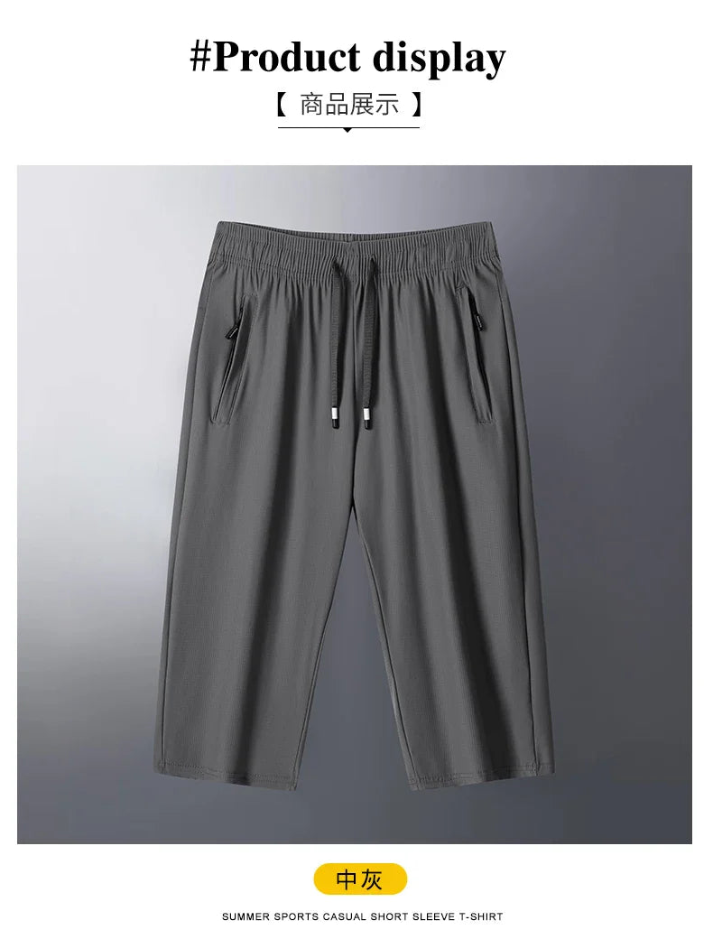 Big Size Women 3/4 Pants Shorts 5XL 6XL 7XL Spring Summer Sweatpants Breathable Plus Size Women Clothing 150kg 여름 여성 반바지