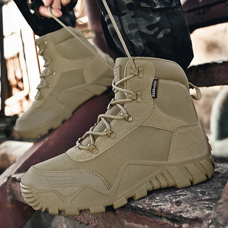 Brand Men Boots Tactical Military Boots Outdoor Hiking Boots Winter Shoes