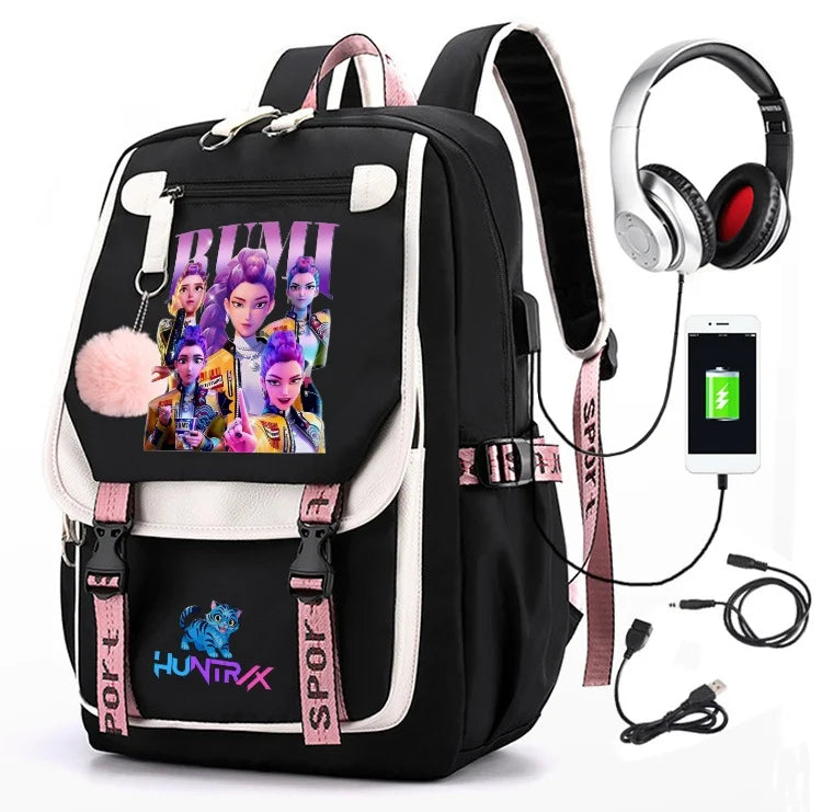 Backpack Cartoon Rucksack Girls School Bag High Capacity Women Backpack