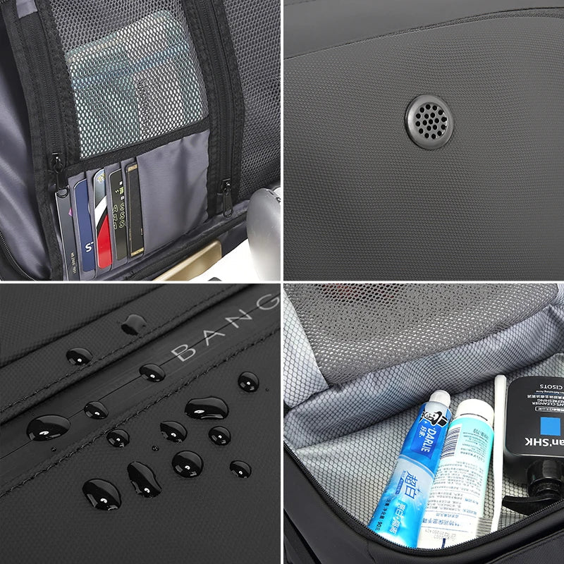 BANGE Carry On Backpack Cabin Bag Travel Backpack for Men Shoes Handle Luggage Leisure Laptop Backpack mochila para viaje cabina