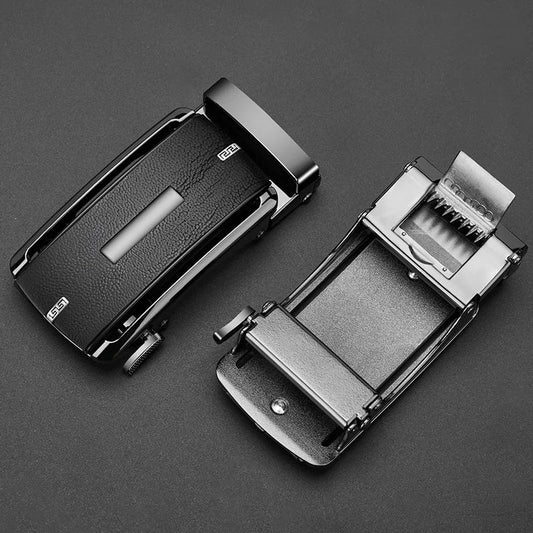High quality ratchet belt buckle men DIY leather belt accessories 3.3-3.5cm width alloy automatic belt buckle
