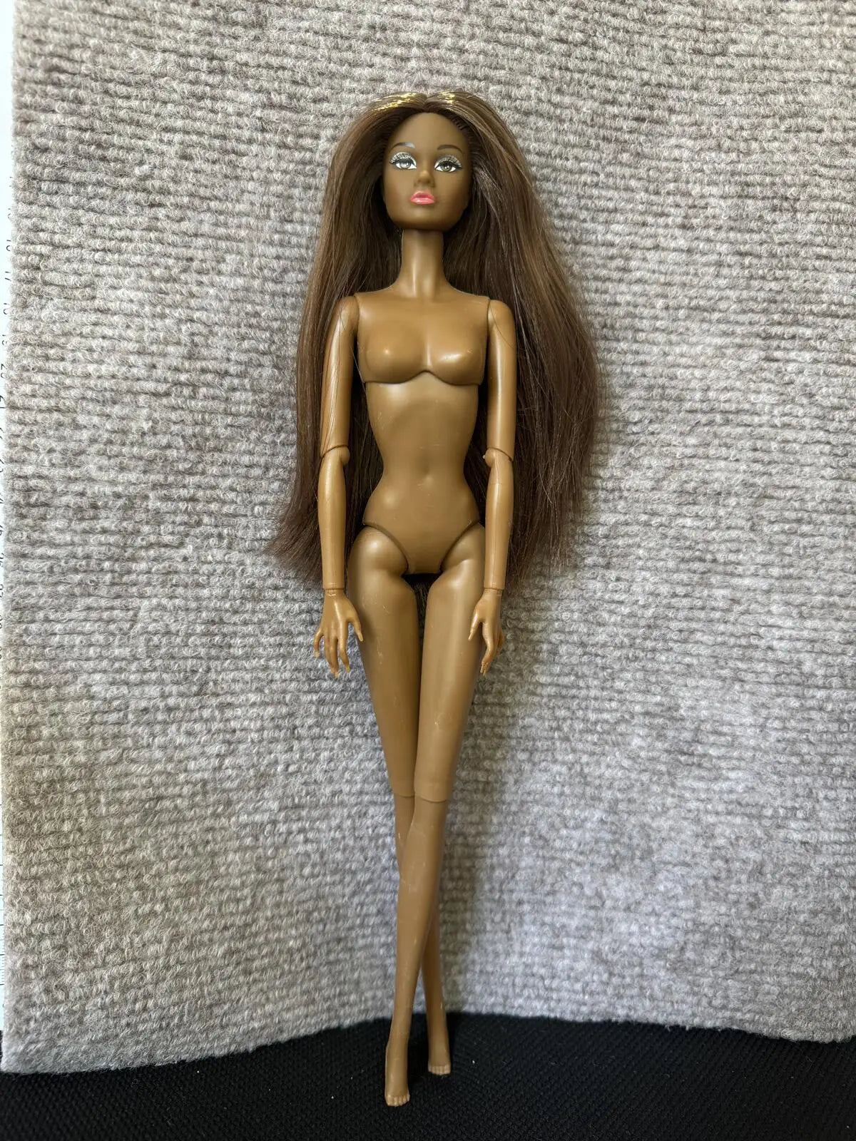 1/6 PP Face Mold Super Model Doll Figures FR Beige Dark Brown Skin Tone Joints Movable Solid Doll 30cm Doll Kids Birthday Gift