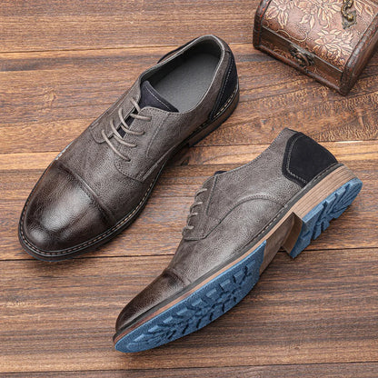 Men's Formal Shoes British Retro Brogue Shoes Mens Casual Business Leather Oxfords Men Office Dress Shoe Flats