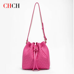 Women's Top Handbag Pink Drawstring Bucket Bag Graduation Gift