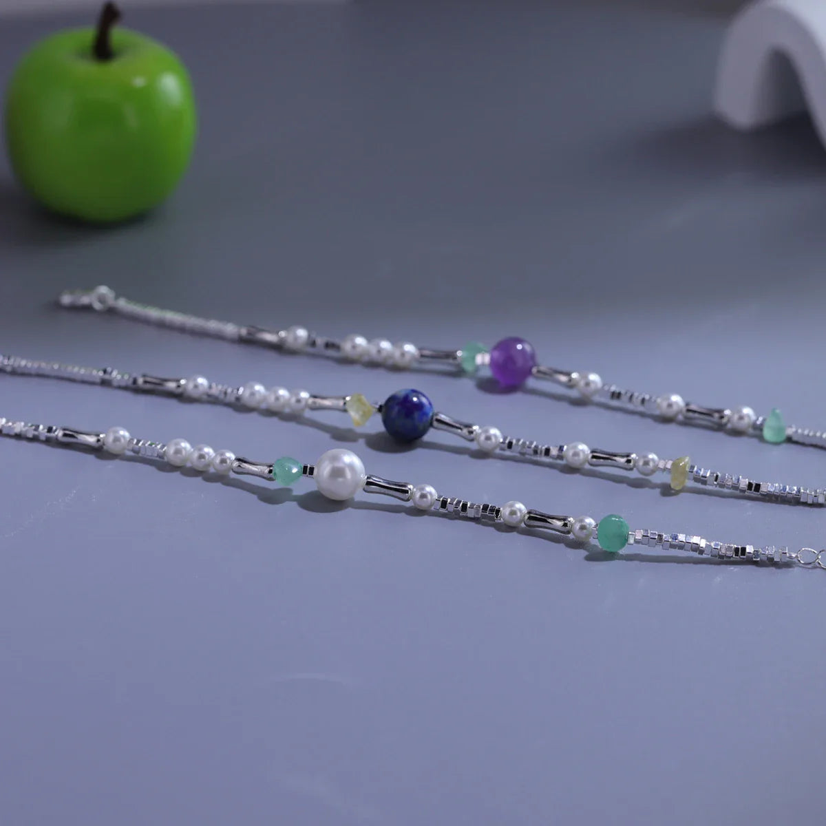 VENTFILLE 925 Sterling Silver Line Extremely fine Bracelet for Women Love Haert Bead Korean Ins Sweet Jewelry Gift Dropshipping