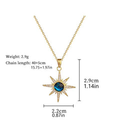 316L Stainless Steel Sun Pendant Necklace For Women Exquisite and Fashionable Planet