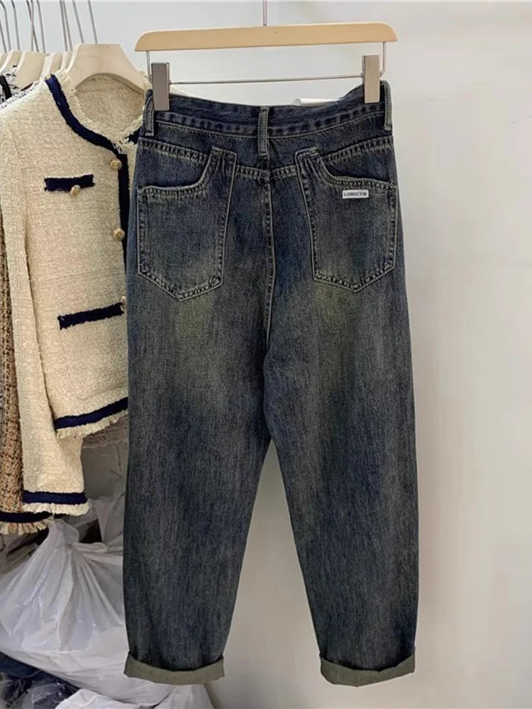 Y2k Jeans Plus Size Vintage Harlan Jeans High Waist Stretch Loose Pants