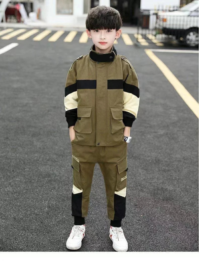 Tracksuit For Boy Sets For Children Boys Jacket and Pants 2Pcs Outfit Sets Junior Kids 3 4 6 8 10 12 Year 2024 New