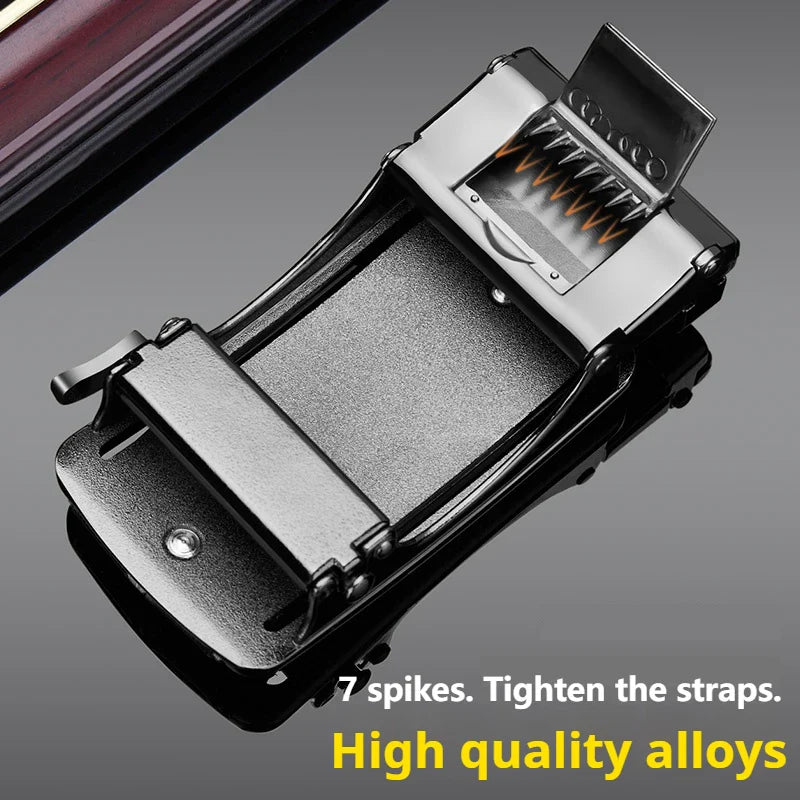 High quality ratchet belt buckle men DIY leather belt accessories 3.3-3.5cm width alloy automatic belt buckle