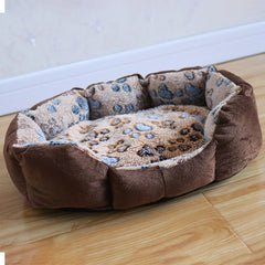 1pc Pet Dog Beds Mats Soft Plush Warm Sofa Kennel Sleep Basket for Small Dogs