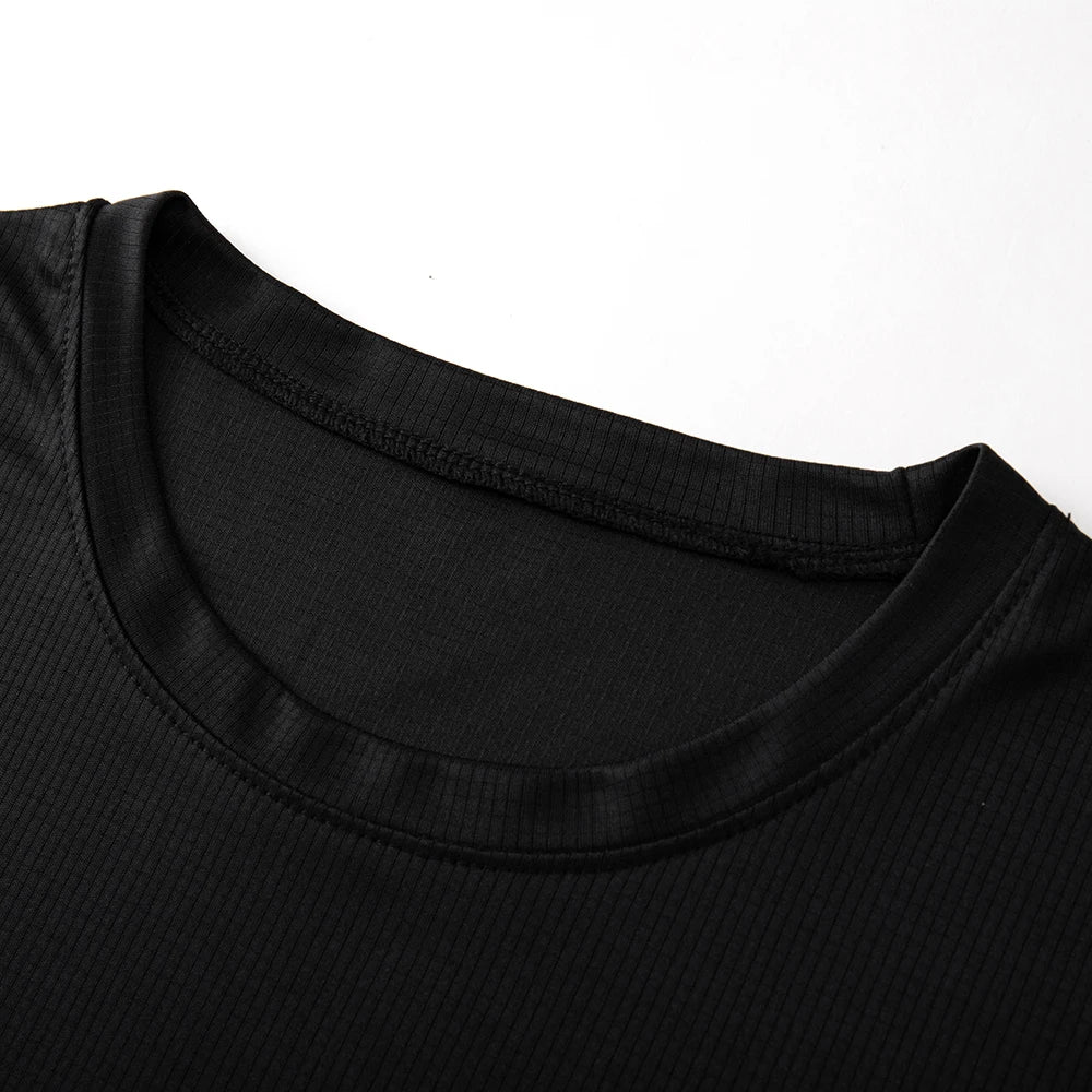 Summer Ice Silk Short Sleeve T-Shirt Men New Quick Dry Breathable Air Conditioning Outdoor Sun Protection Running Outer Wear