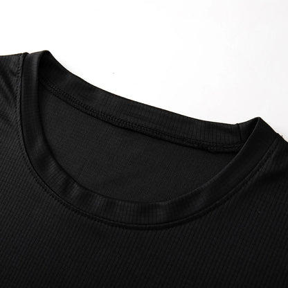 Summer Ice Silk Short Sleeve T-Shirt Men New Quick Dry Breathable Air Conditioning Outdoor Sun Protection Running Outer Wear