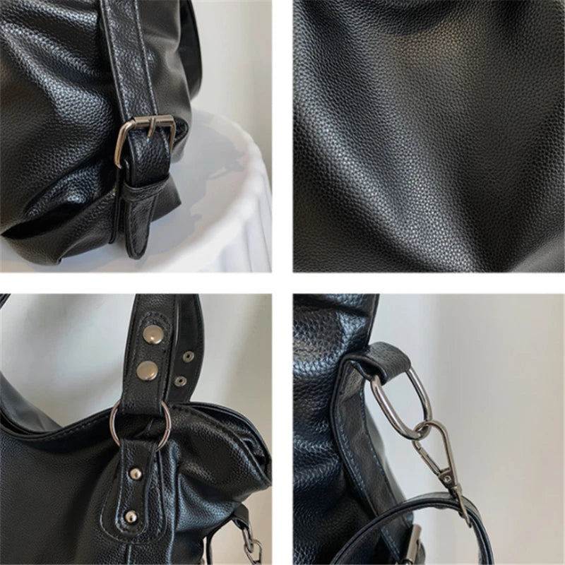 Large Capacity Black Shoulder Bags For Women Large Shopper Bag