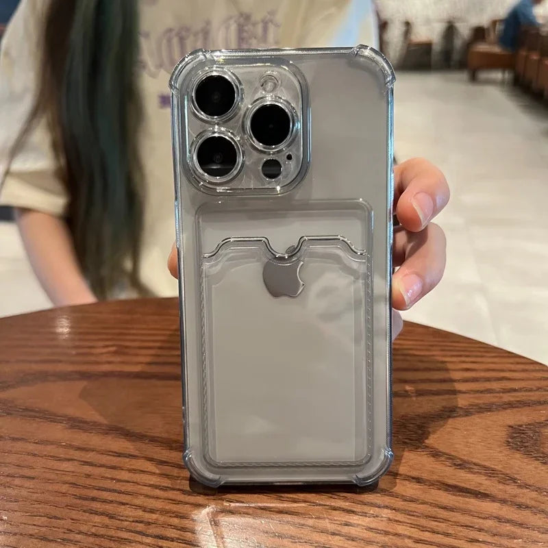 Phone Case For iPhone 16 15 14 13 12 11 Pro Max Mini X XS Max XR 7 8 Plus SE 2020 Transparent Bumper Cover