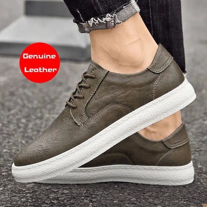 Comfortable male outdoor shoes genuine leather mens sneakers mens fashion Oxford shoes casual lace-up formal business footwear