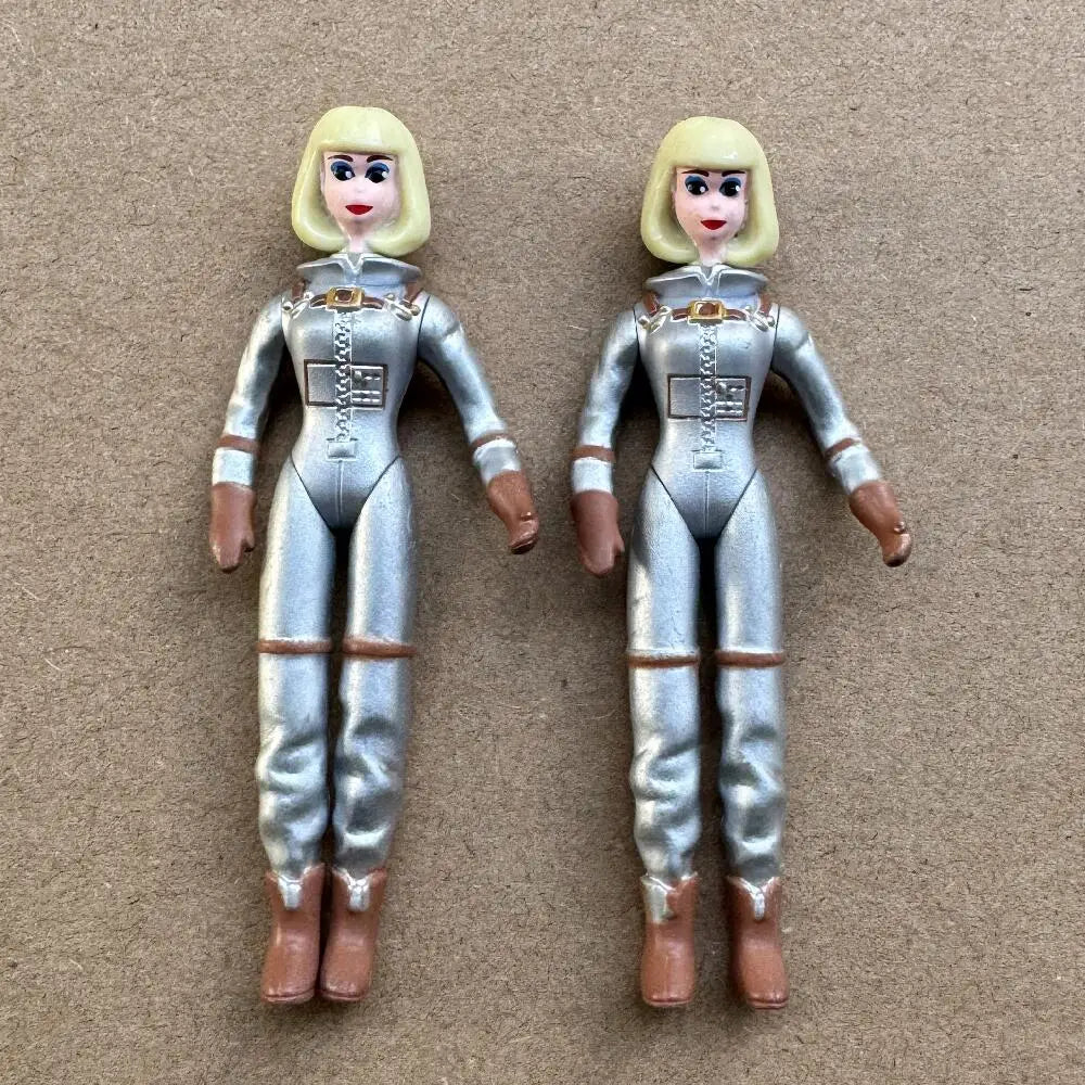 Original Vintage ST Mini Figure Dolls 10cm Flight Attendant 7cm Astronaut Cute Little Girl Joints Movable Limited Collections