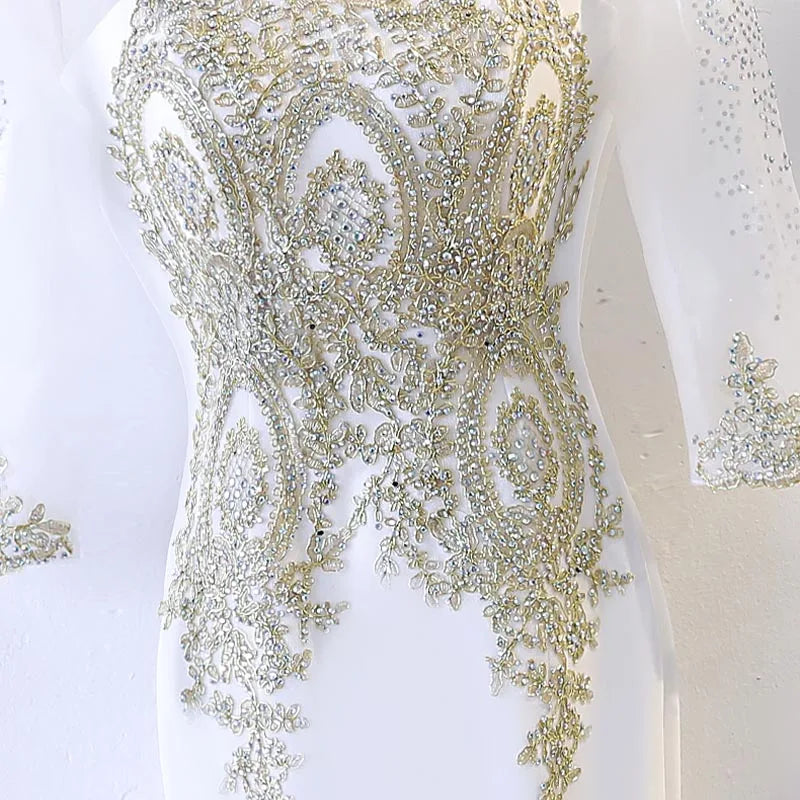 Homecoming Dresses: Evening Dress Half Sleeves Floor-Length Formal Party Gown