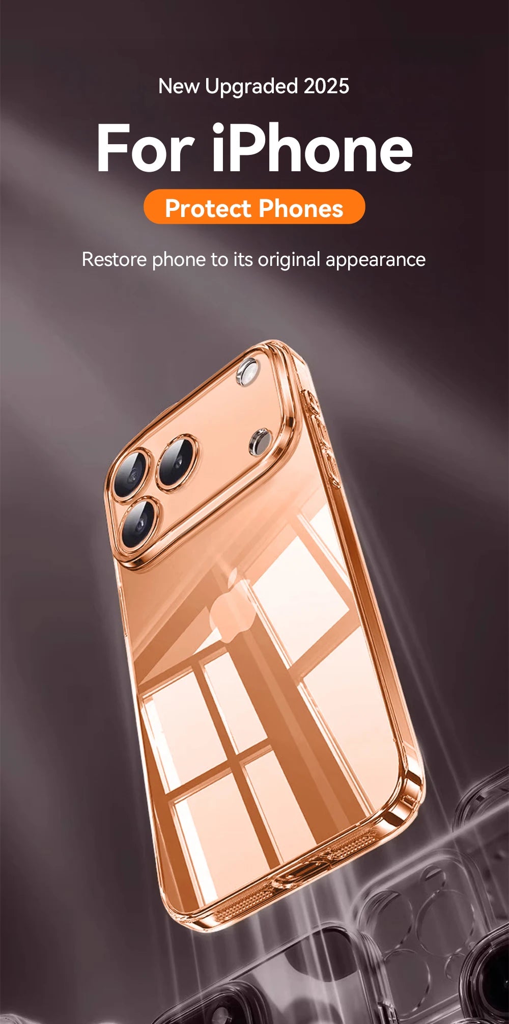 Joyroom Clear Case For iPhone 17 Pro Max Anti-drop Transparent Cover Non-yellowing Shockproof Ultra Slim Cover Screen Protection