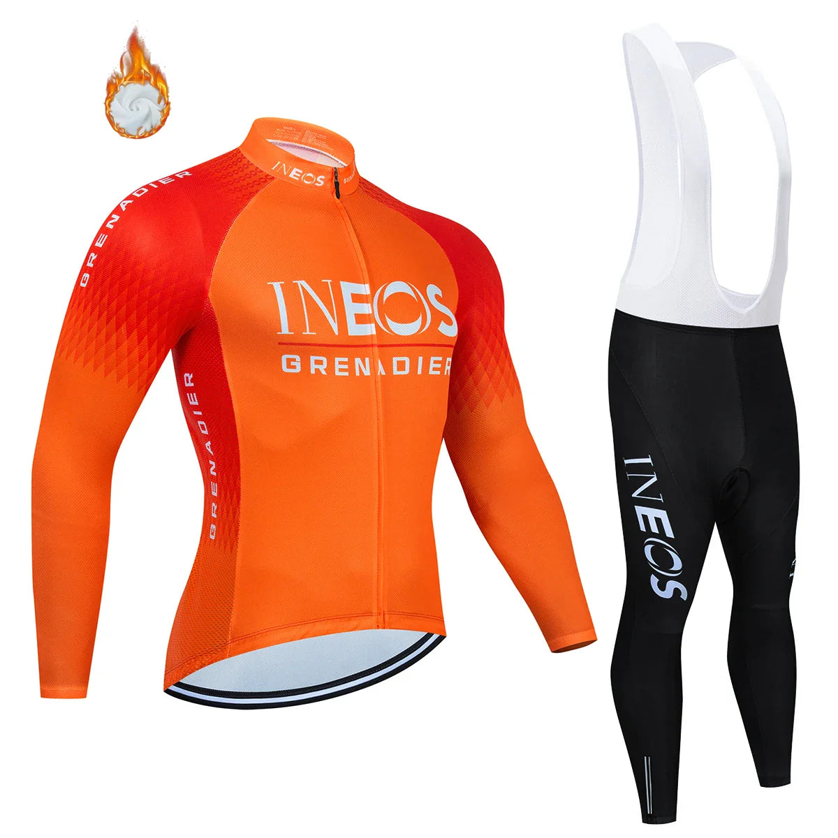 Ineos Grenadier Pro Team Tricuta Cycling Man 2022 Men's Bicycle Clothing Gel Clothes Jacket Bib Jersey Set Winter fleece Suit