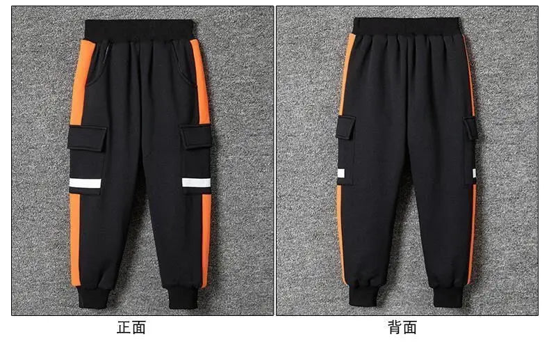 Boys Clothes Set Kids Letter Print Hoodies+Pants 2pcs Tracksuit Teenagers Thick Costume 4 To 14Yrs Big Children's Clothing Suits