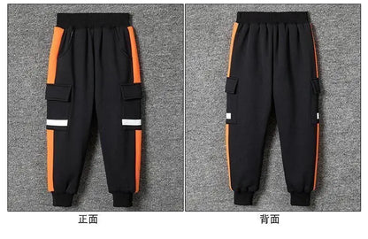 Boys Clothes Set Kids Letter Print Hoodies+Pants 2pcs Tracksuit Teenagers Thick Costume 4 To 14Yrs Big Children's Clothing Suits