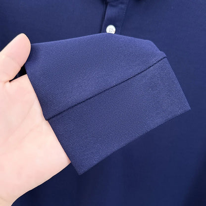 Premium Brand Quality Men's Polo Shirt Autumn Fashion Cartoon Embroid Long Sleeve Exquisite Lapel T-Shirt Business Menswear Top