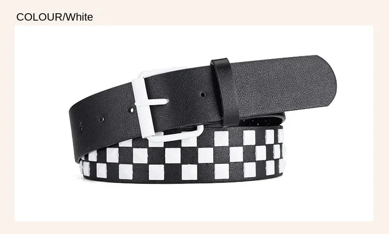 Width 3.8cm Hip-hop Punk Women's Belt Fashion Trend All-match Jeans Accessories Girdle Music Festival Y2k Girl Pu Waistband