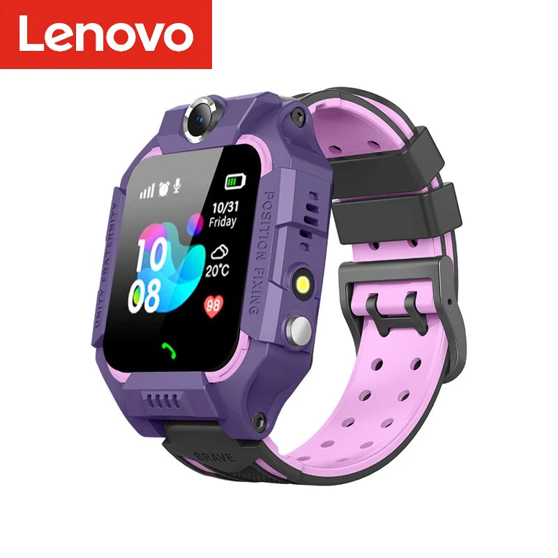 Lenovo Smart Watch Kids 4G Sim Card 2G Internet SOS Tracker Call Phone Voice Chat Photo Children Smartwatch Camera Boy Girl Gift