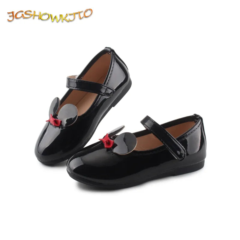 Baby Girl Shoes Soft PU Patent Leather Flats For Girls Kids Little Children Casual