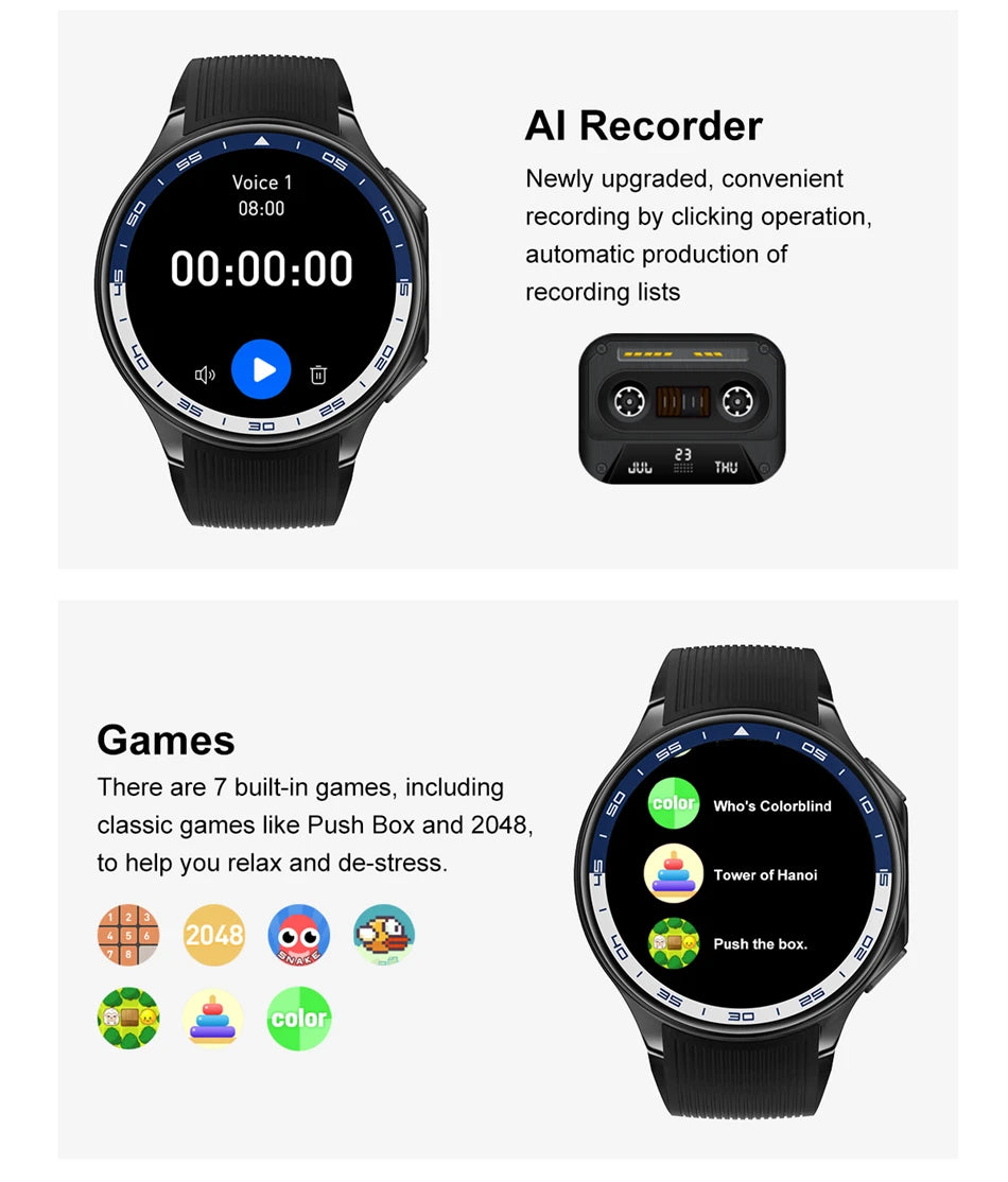 2025 New For OPPO Watch X Smart Watch 4G Memory Music Video HD Bluetooth Call IP68 Waterproof AMOLED Smart Watch TWS Earphones