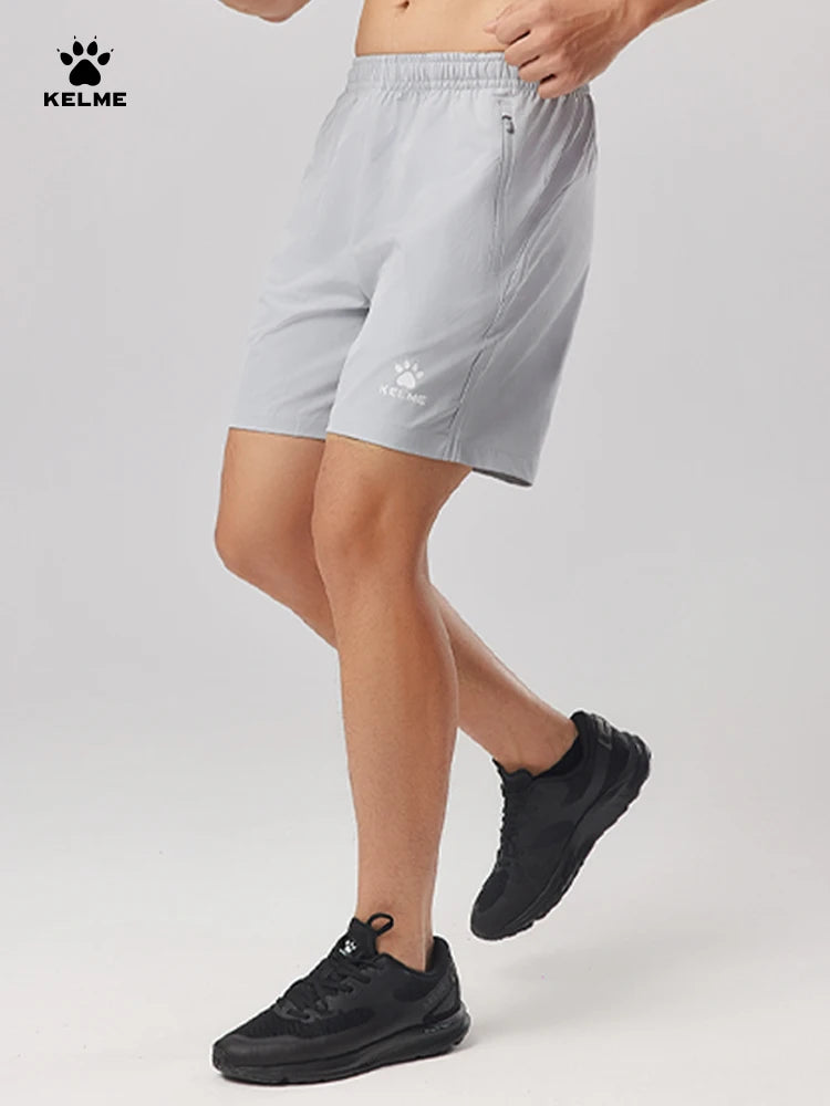 Kelme Men's Ice Silk Shorts Outdoor Breathable Sports Shorts Football Running Quick-drying Pants Training Shorts