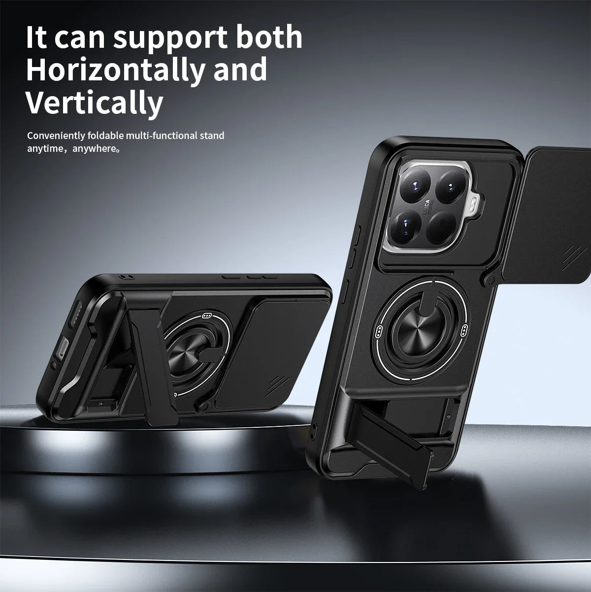 15T/15T Pro Armor Case For Xiaomi 15T Pro Case Shockproof Slide Lens Protector Phone Cover For Xiaomi 15T Case Fundas With Ring