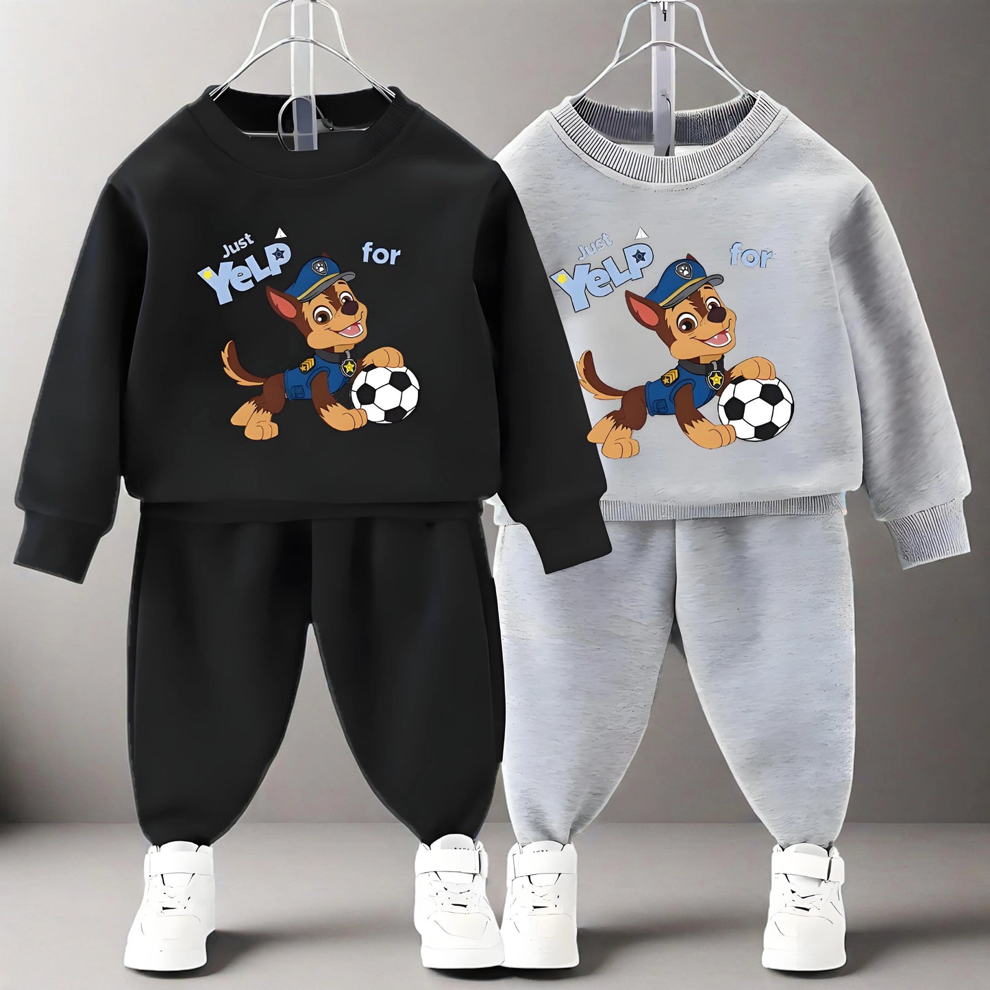PAW Patrol Spring Fall Boys O Neck Pullover and Sweatpant Two Piece Set Children's Casual Hoodies Sets Kids Sport Clothes Suit
