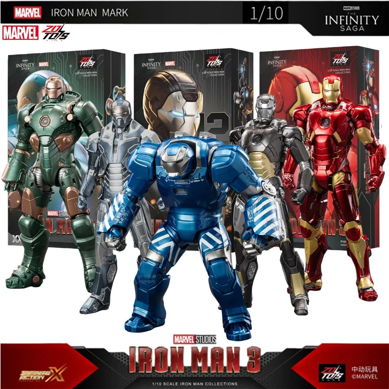 1:10 ZD Toys Iron Man MK38 Igor MK25 Striker MK26 Gamma MK36 Peacemaker MK40 MK15 Sneaky Action Figure Collections Gift