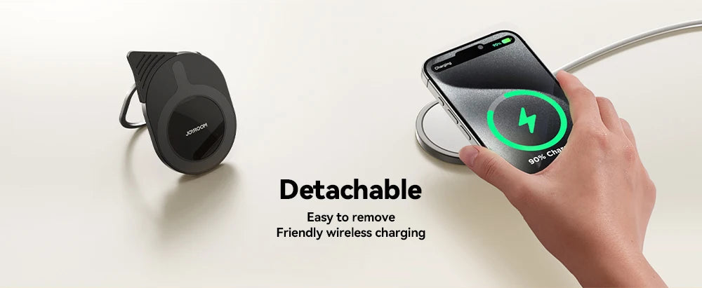 Phone Mount Strong Magnetic Phone Holder Mount with Pull Ring Phone Grip for iPhone/Samsung/Android