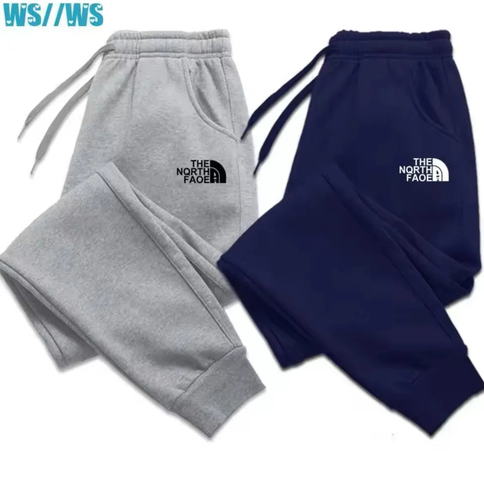 Men's Joggers Autumn Winter Drawstring Casual Pants Fleece Sweatpants Workout
