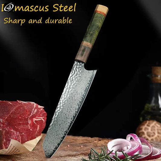 8 Inch Chef Knife 67 Layers VG10 Damascus Steel Kitchen Knives Stabilized Colored