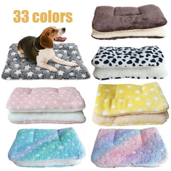 Soft Flannel Pet Mat Dog Cat Bed Thicken Sleeping Mat Dog Blanket Mat For Puppy