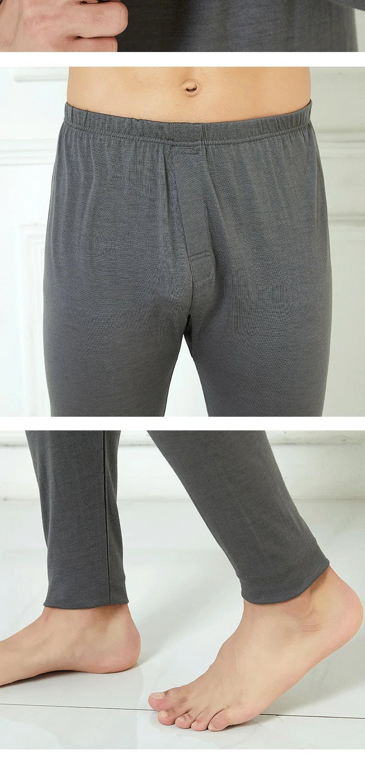100% Merino Wool Base Layer Set Men 150G Winter Merino Wool Thermal Underwear Sets Lightweight Long Sleeve Top Bottom Pants