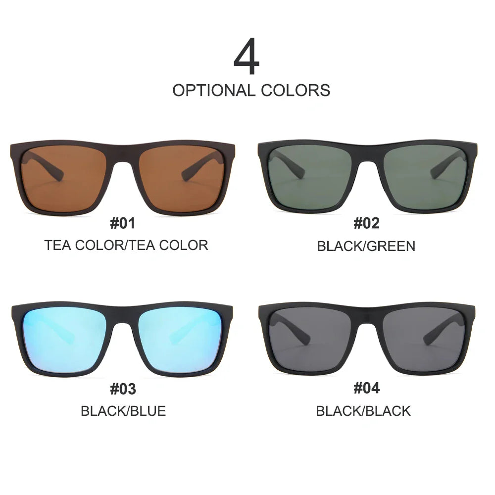 Fashion Square Vintage Polarized Sports Sunglasses Men Women Retro Driving Outdoor Fishing Sun Glasses UV400 Eyewear