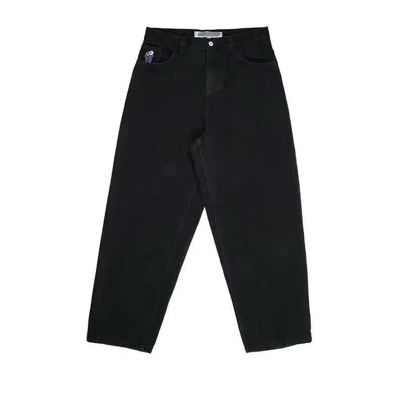 American Streetwear Big Boy Jeans Y2K Pants Cartoon Graphic Embroidery Baggy Jeans