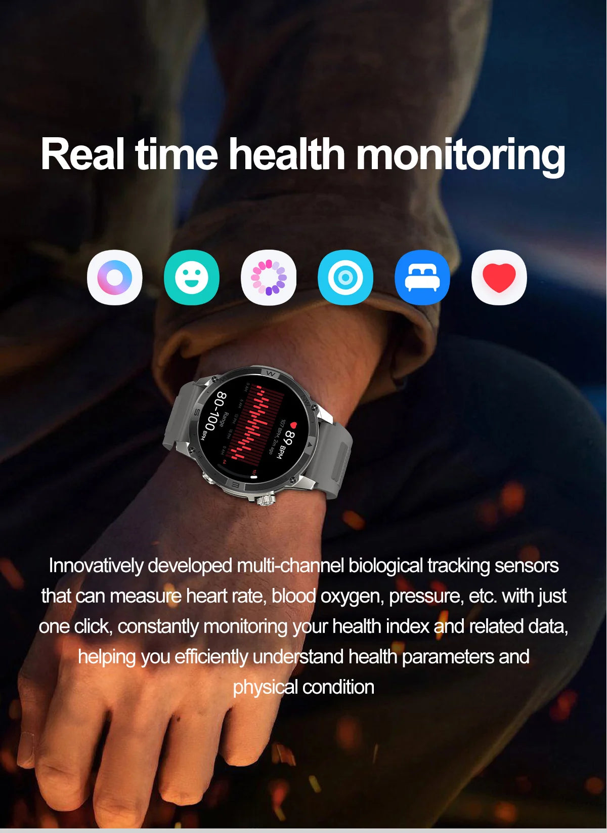 NORTH EDGE GPS Sports Smart Watch 1.43'' Amoled Display AOD Mens Watch Bluetooth Call Altitude Barometer Compass IP68 Waterproof